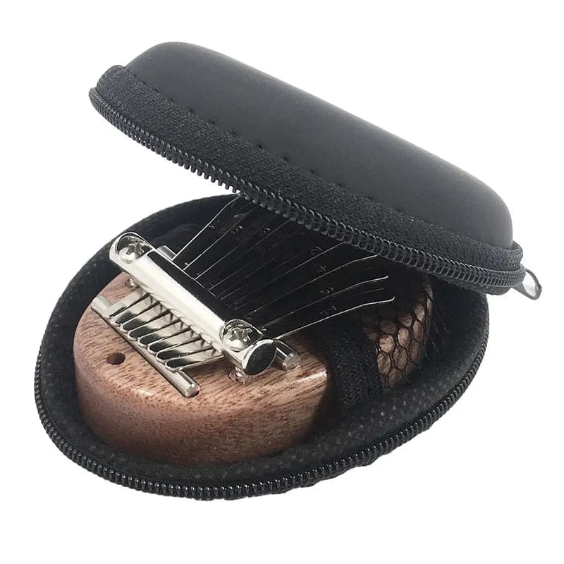 Housse de rangement pour kalimba ouverte, doublure intérieure visible